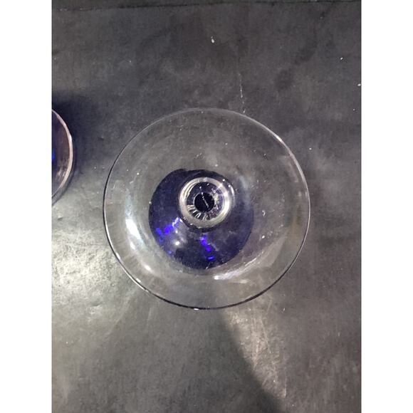 Cambridge Glass Footed Cigarette‎ Urns, Set of 2, Cobalt Sapphire Blue, Vintage - Picture 7 of 11